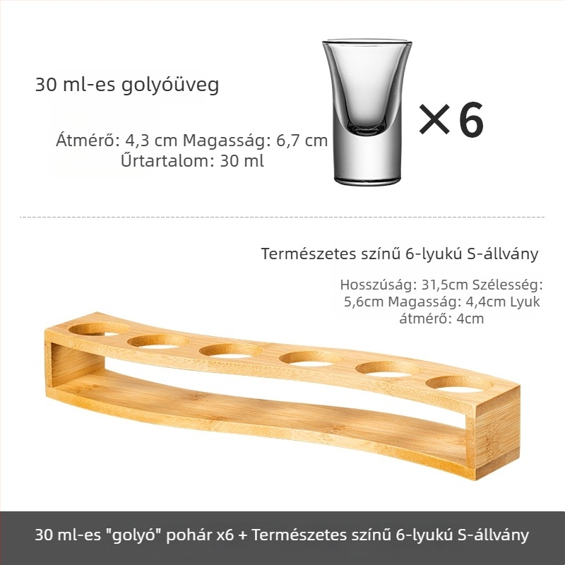 Bullet Cup shot pohárkészlet B-52 koktél pohárral és bárpoharakkal