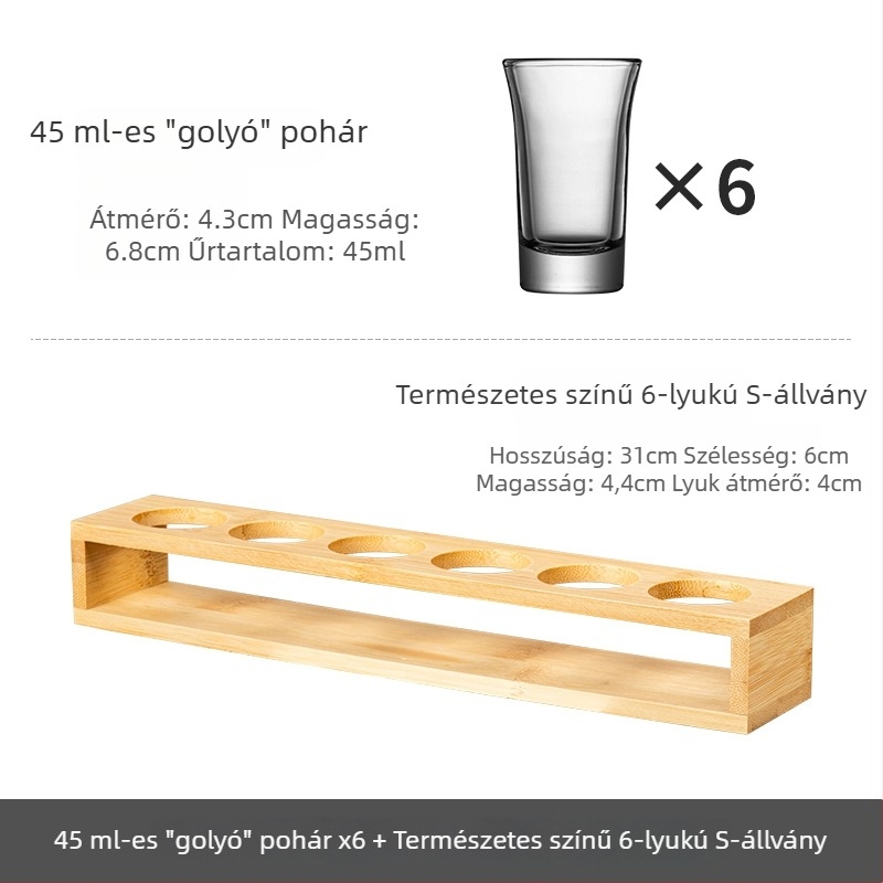 Bullet Cup shot pohárkészlet B-52 koktél pohárral és bárpoharakkal