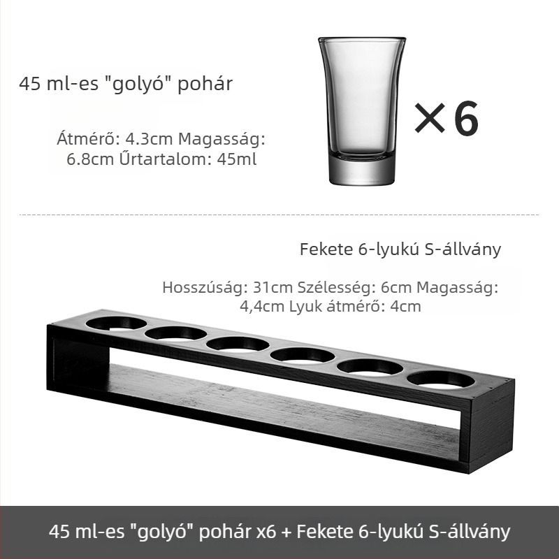 Bullet Cup shot pohárkészlet B-52 koktél pohárral és bárpoharakkal