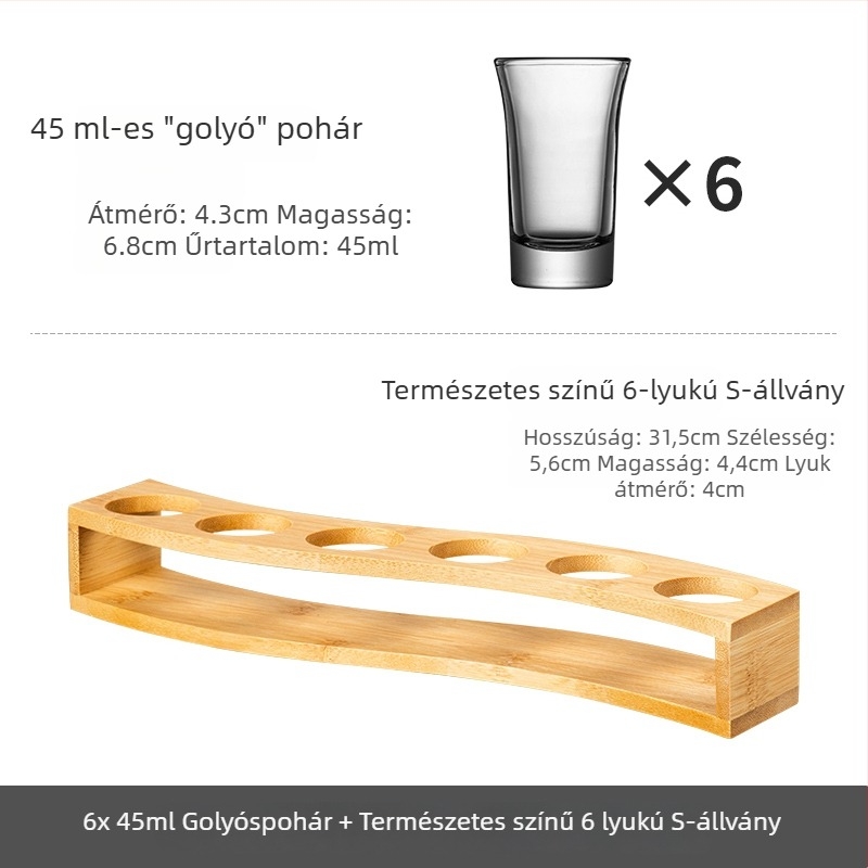 Bullet Cup shot pohárkészlet B-52 koktél pohárral és bárpoharakkal