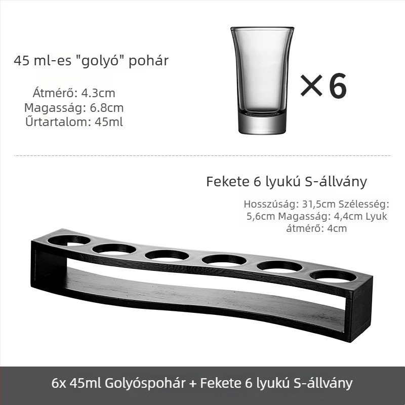 Bullet Cup shot pohárkészlet B-52 koktél pohárral és bárpoharakkal