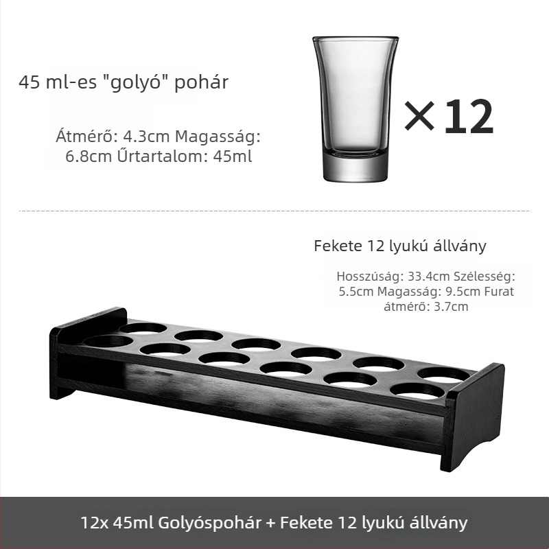 Bullet Cup shot pohárkészlet B-52 koktél pohárral és bárpoharakkal