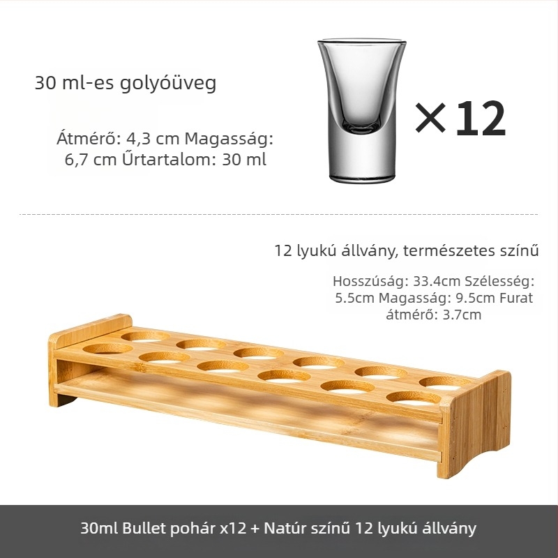 Bullet Cup shot pohárkészlet B-52 koktél pohárral és bárpoharakkal