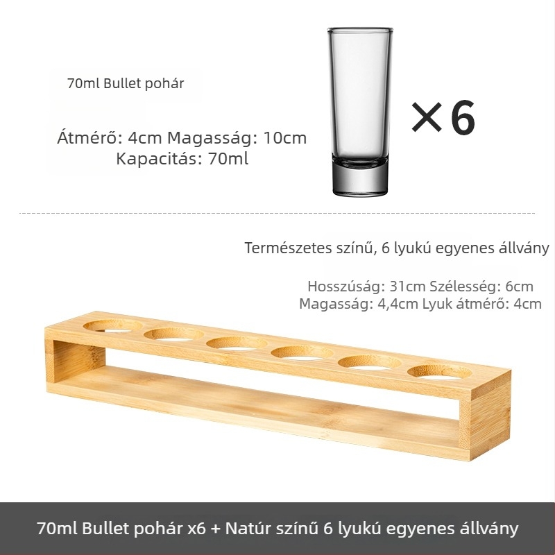 Bullet Cup shot pohárkészlet B-52 koktél pohárral és bárpoharakkal
