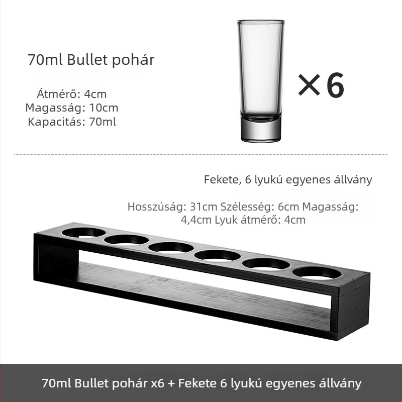 Bullet Cup shot pohárkészlet B-52 koktél pohárral és bárpoharakkal