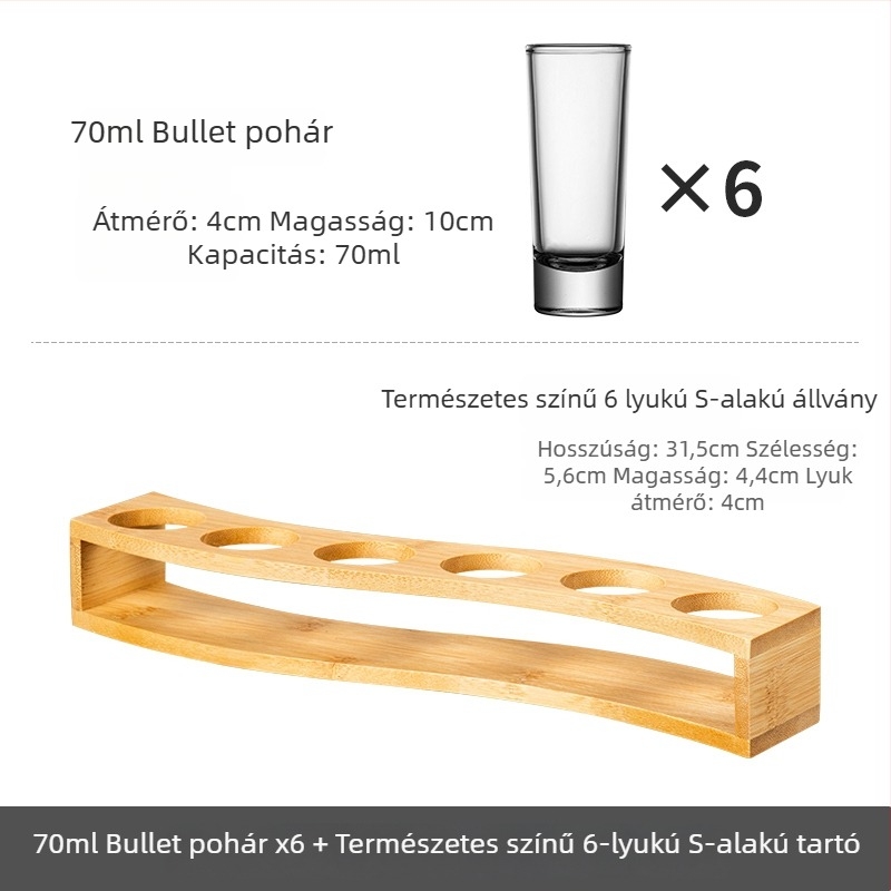 Bullet Cup shot pohárkészlet B-52 koktél pohárral és bárpoharakkal