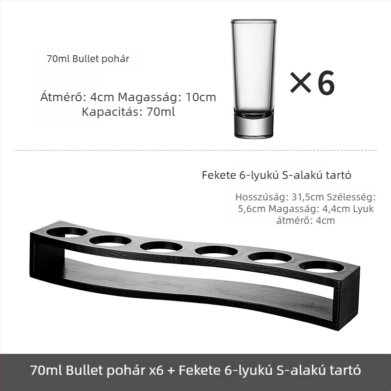 Bullet Cup shot pohárkészlet B-52 koktél pohárral és bárpoharakkal