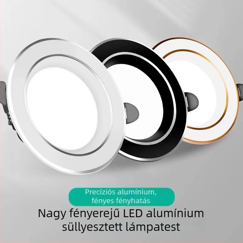Beépített LED downlight nappalihoz, macskaszem forma, három szín, modern minimalista stílus, 5W