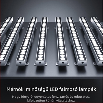LED falmosó lámpa, kültéri lineáris RGB kontúr világítás a homlokzatra