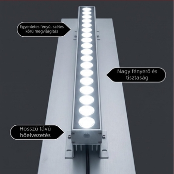 LED falmosó lámpa, kültéri lineáris RGB kontúr világítás a homlokzatra