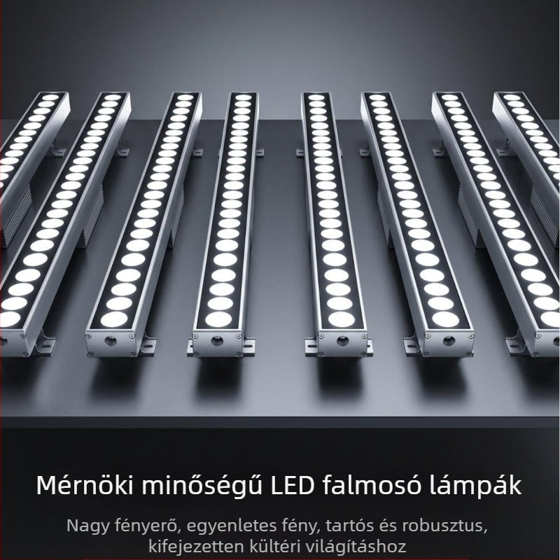 LED falmosó lámpa, kültéri lineáris RGB kontúr világítás a homlokzatra