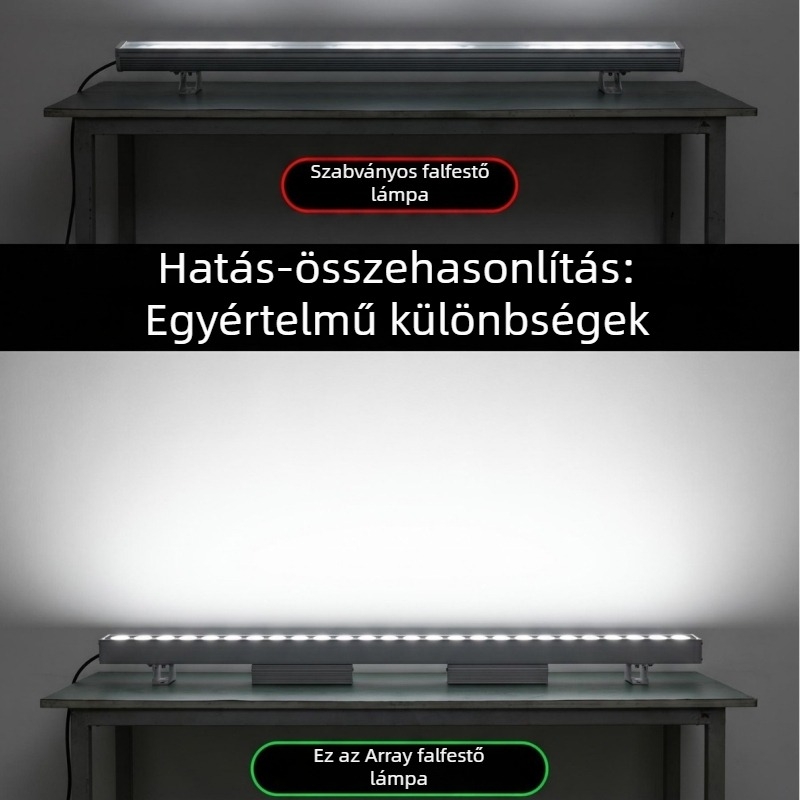 LED falmosó lámpa, kültéri lineáris RGB kontúr világítás a homlokzatra