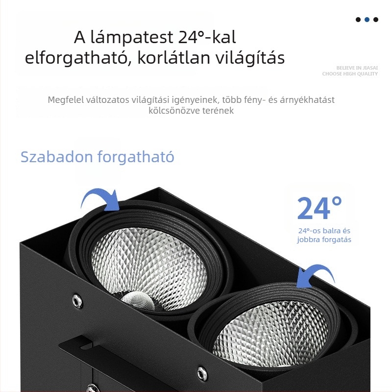 Kifejezetten alumínium négyszögletes csatornás LED lefelé világító lámpa kereskedelmi világításhoz