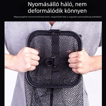 Hordozható négyszögletes nyílású halászháló, mini méretű folyóhoz, gyorsan száradó ragasztóbevonatú háló a halak védelméért