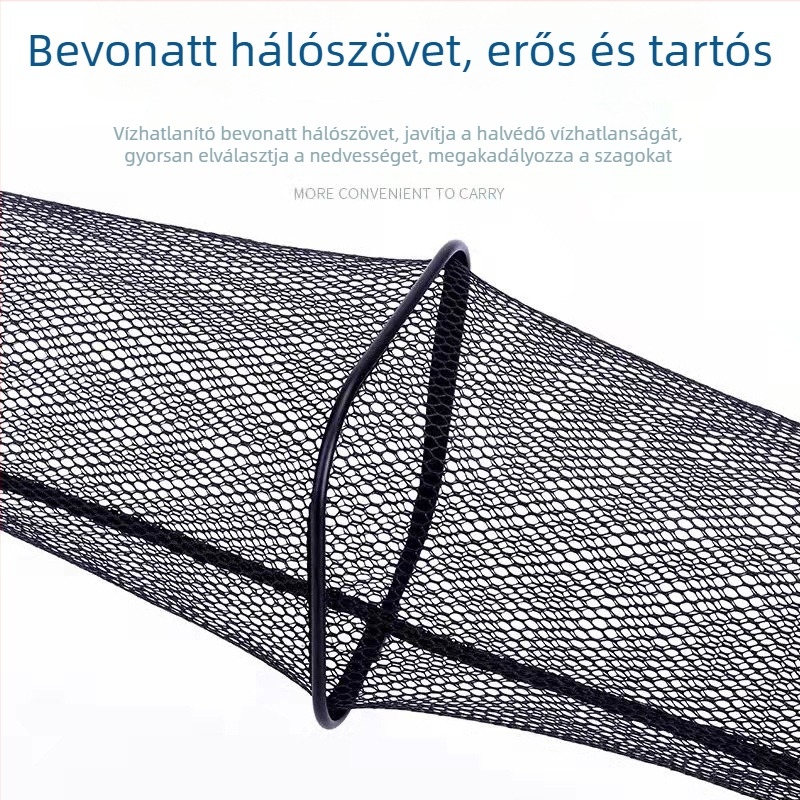 Hordozható négyszögletes nyílású halászháló, mini méretű folyóhoz, gyorsan száradó ragasztóbevonatú háló a halak védelméért