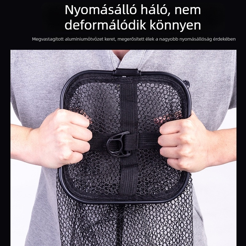 Hordozható négyszögletes nyílású halászháló, mini méretű folyóhoz, gyorsan száradó ragasztóbevonatú háló a halak védelméért