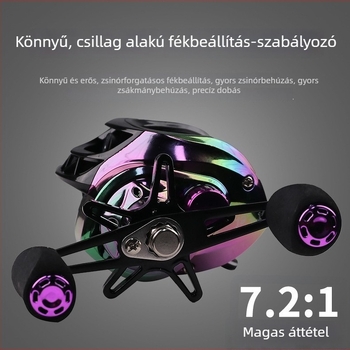 Színes, teljesen fém baitcasting orsó hosszú távú dobásokhoz