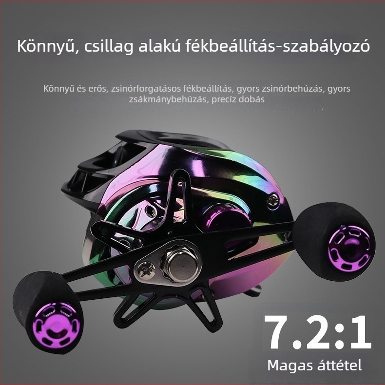 Színes, teljesen fém baitcasting orsó hosszú távú dobásokhoz