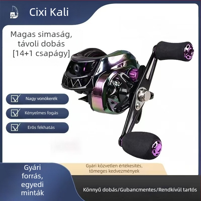 Színes, teljesen fém baitcasting orsó hosszú távú dobásokhoz
