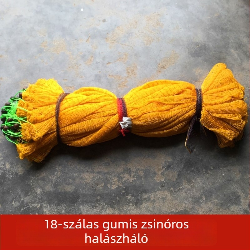 Narancsárga egyszerű sík alapú halvédő, 18 szálas gumiszálas zsinór