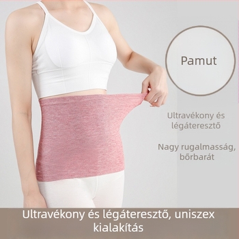 Pamut deréktámasz, vékony meleg hasvédő öv, férfiaknak és nőknek, négyszezonos gyomorvédelmet nyújt, középkorúak és idősek számára