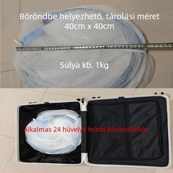 Utazó szúnyogháló szerelés nélkül, összecsukható, könnyen hordozható hotelágyhoz, mongol jurta alakú