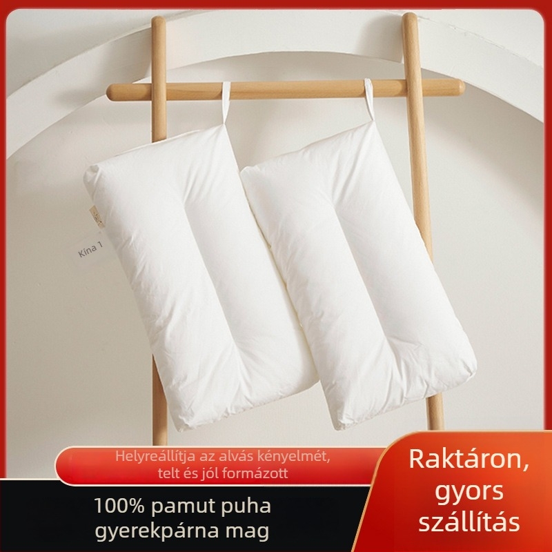 Gyerekeknek készült puha párna 100% pamutból, nyaki támasztó alvópárna, egyéni használatra, kollégiumi szobához