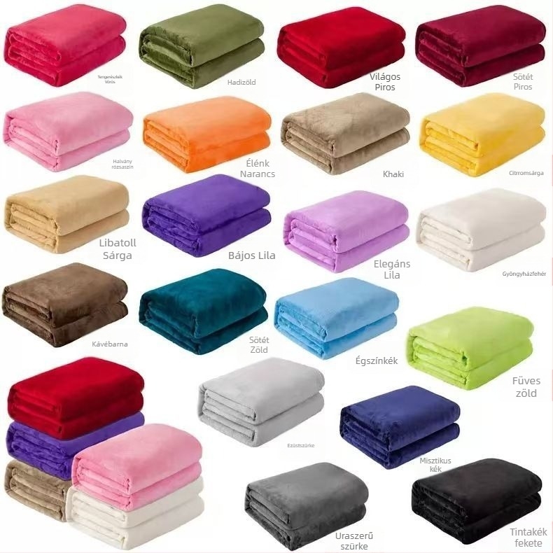 Kétoldalas fleece-flanell takaró minden évszakra, diákszállók és kanapék számára.
