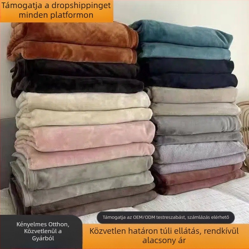 Kétoldalas fleece-flanell takaró minden évszakra, diákszállók és kanapék számára.