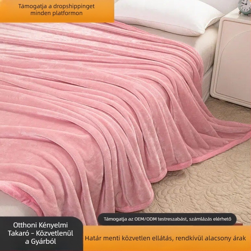 Kétoldalas fleece-flanell takaró minden évszakra, diákszállók és kanapék számára.