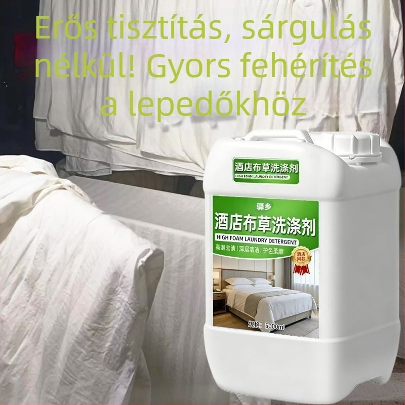 Szállodai használatra tervezett, hideg vízzel mosó, nagy hatékonyságú mosóoldat fehér ruhákhoz, ágyneműhöz és paplanhuzatokhoz