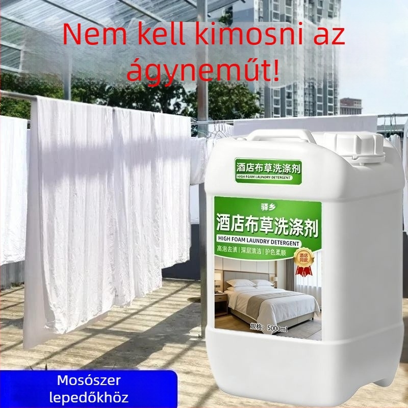 Szállodai használatra tervezett, hideg vízzel mosó, nagy hatékonyságú mosóoldat fehér ruhákhoz, ágyneműhöz és paplanhuzatokhoz