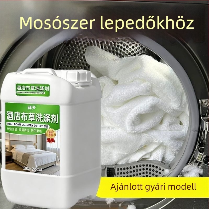 Szállodai használatra tervezett, hideg vízzel mosó, nagy hatékonyságú mosóoldat fehér ruhákhoz, ágyneműhöz és paplanhuzatokhoz