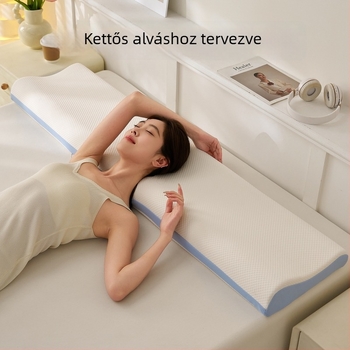 Otthoni használatra memóriahabos párna, zéró nyomás görbével, dupla kialakítás, meghosszabbított mag, bőrkímélő és lélegző, levehető és mosható huzat, lassú visszaalakulás