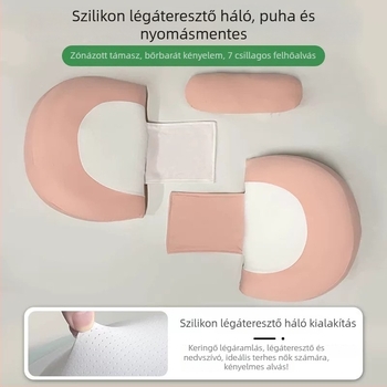 U-alakú terhességi párna deréktámasz és has-támogatás, oldalsó alváshoz