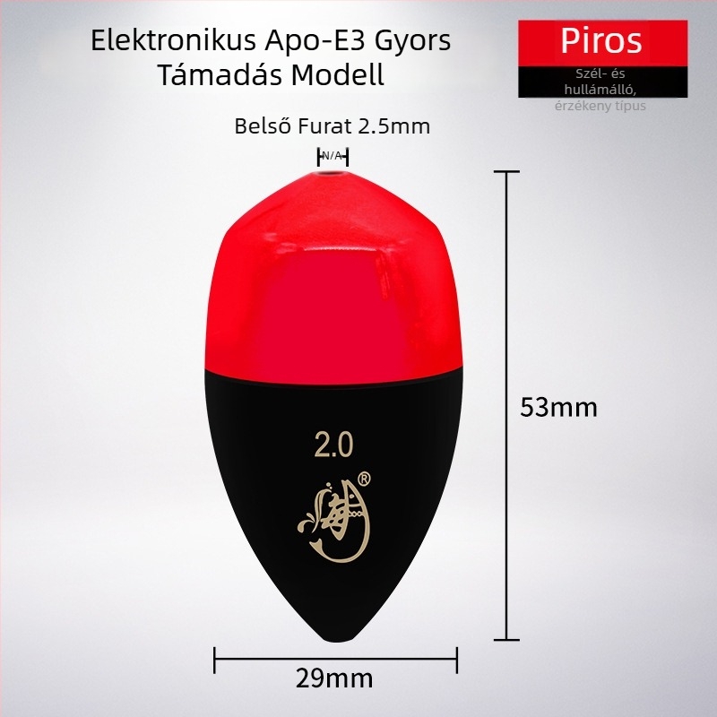 Elektronikus Apolló úszó E1–E3, ABS műanyag, 425–pines akkumulátor, tengeri és sziklához használt horgászathoz