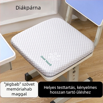 Memóriahabos ülőpárna irodai székre, légáteresztő, csúszásmentes, vastagított
