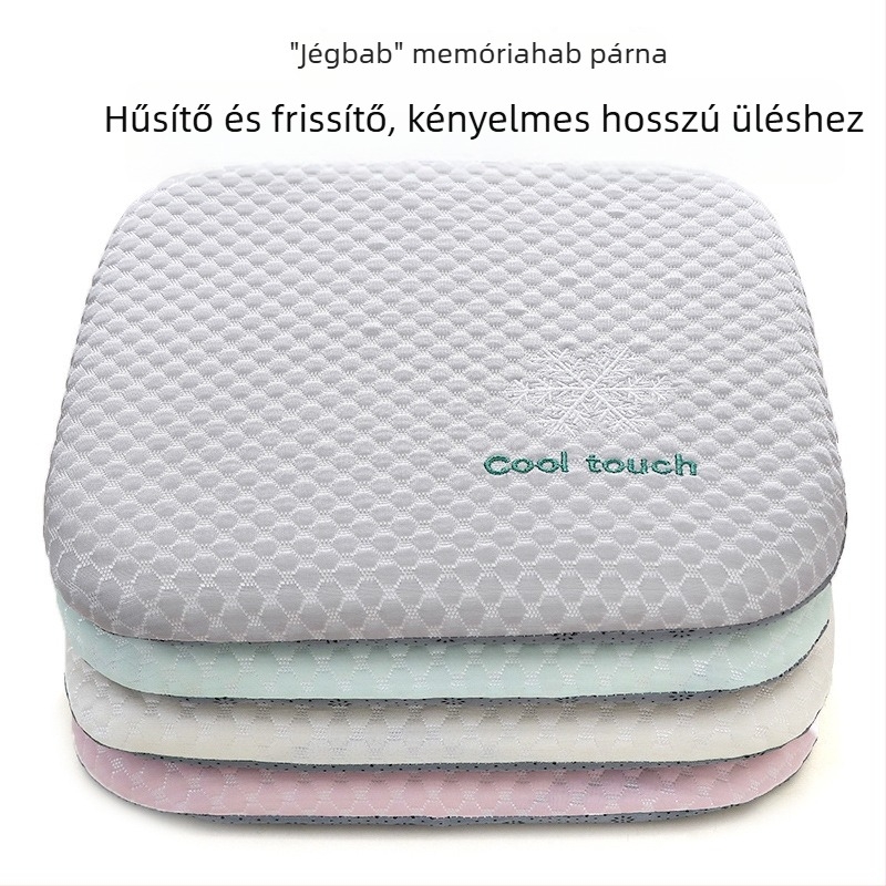 Memóriahabos ülőpárna irodai székre, légáteresztő, csúszásmentes, vastagított