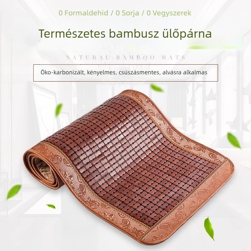 Légáteresztő bambusz ülőpárna irodai székhez és autóhoz, hosszú üléshez