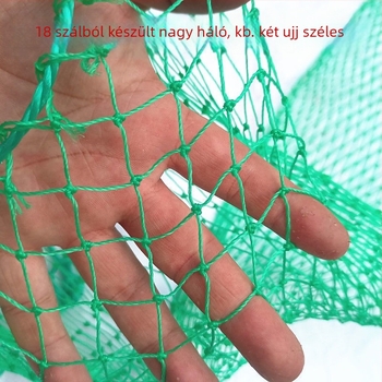 Erősített 18 szálas horgászháló apró szemmel élő halakhoz