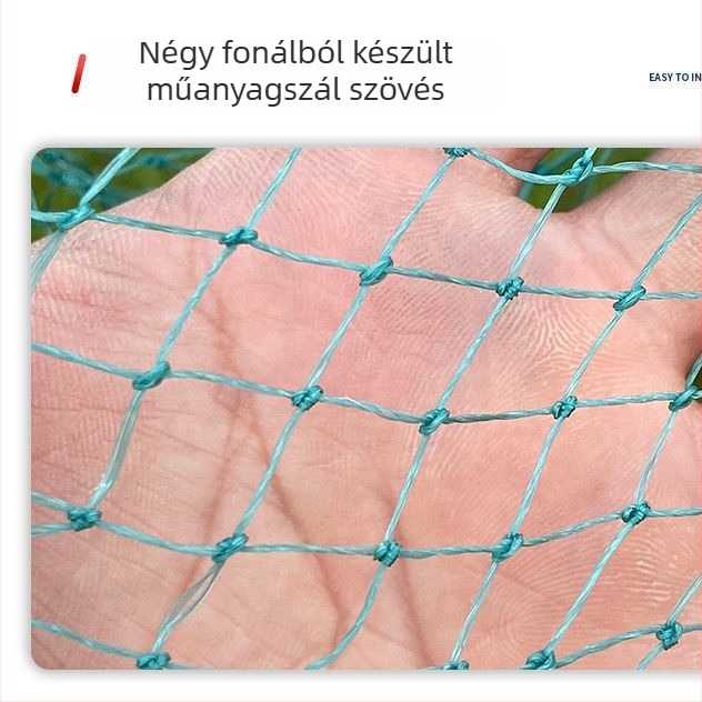 Erősített 18 szálas horgászháló apró szemmel élő halakhoz