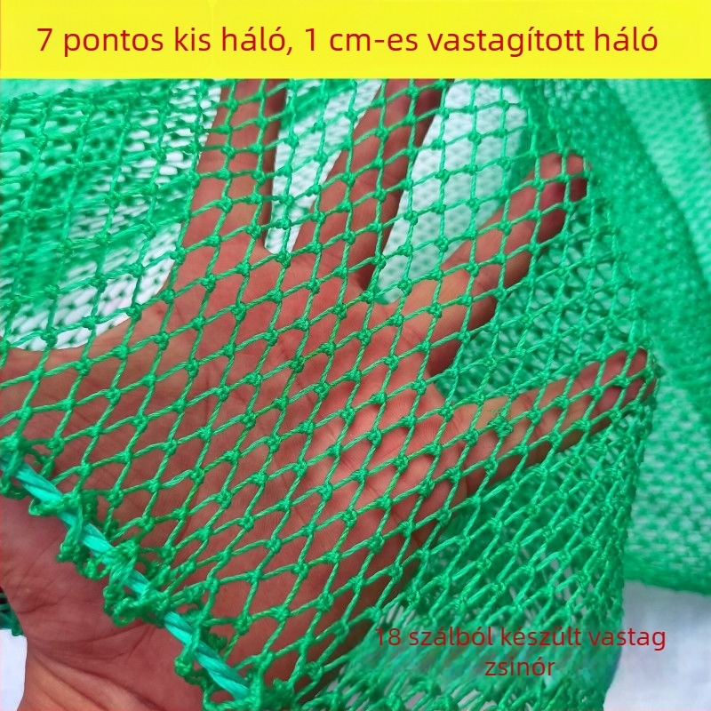 Erősített 18 szálas horgászháló apró szemmel élő halakhoz