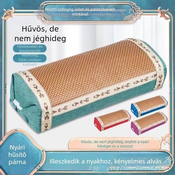 Nyári hűsítő párna kínai stílusban gyógynövény-töltettel, téglalap alakú nyaki párna otthoni használatra