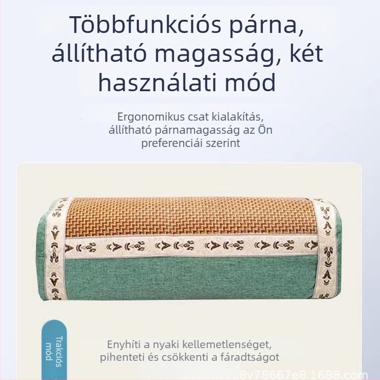 Nyári hűsítő párna kínai stílusban gyógynövény-töltettel, téglalap alakú nyaki párna otthoni használatra