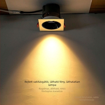 DALI protokoll LED beépített downlight, egyfejű, tükröződésmentes, 7W–12W, 75 mm nyílás, 75 mm rács