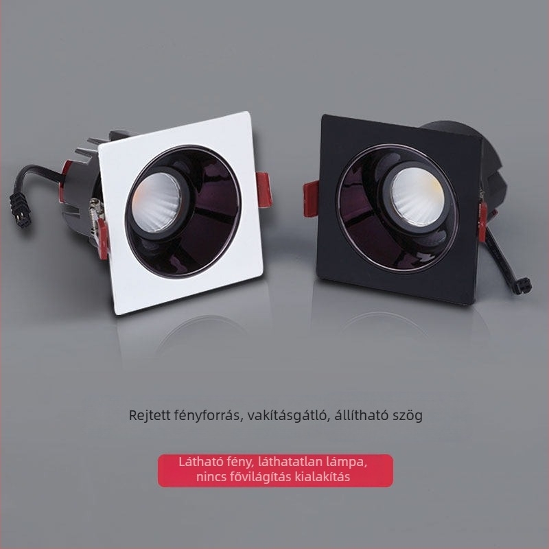DALI protokoll LED beépített downlight, egyfejű, tükröződésmentes, 7W–12W, 75 mm nyílás, 75 mm rács