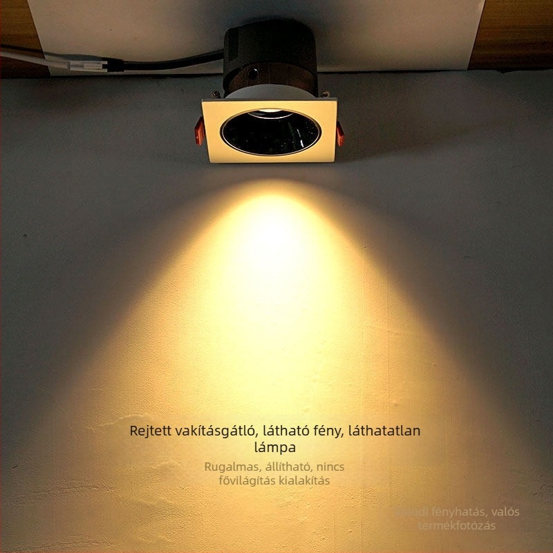 DALI protokoll LED beépített downlight, egyfejű, tükröződésmentes, 7W–12W, 75 mm nyílás, 75 mm rács