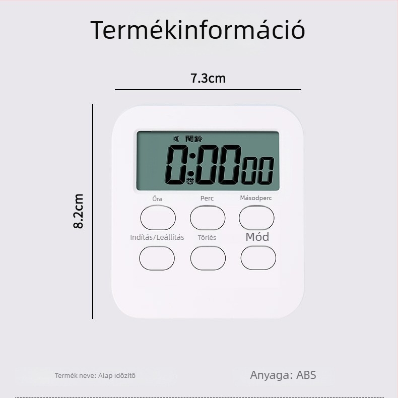 Szépségszalon időzítő, bőrápolási emlékeztető, bőrápolási időmérő, arcpakolás időzítő, visszaszámláló, elektronikus ébresztőóra – Modell 288