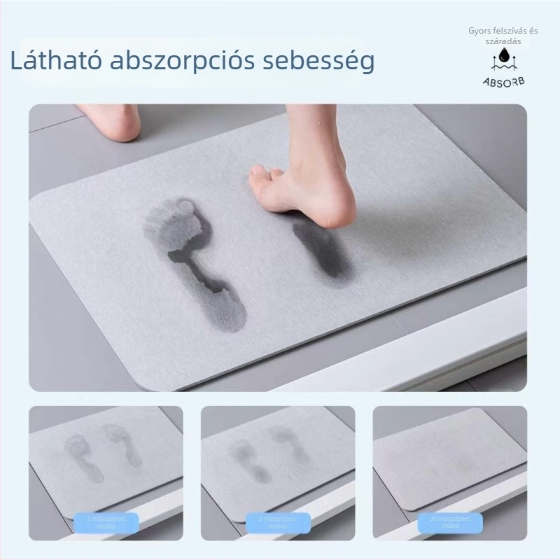 Nordic minimalista stílusú konyhai diatomás padlómat, L-alakú sarok, nedvszívó, gyorsan száradó
