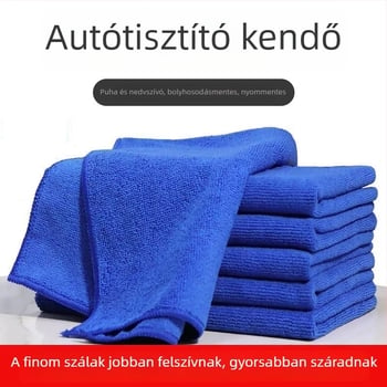 Mikroszálas autómosó kendő, vastag és nedvszívó; 400 g/m²; színek: kék, lila, barna, szürke, zöld; méretek: 60x160, 60x180, 80x180, 30x30, 40x40, 40x60, 35x75 cm; szegélyes; logónyomás elérhető; multifunkcionális kendő.